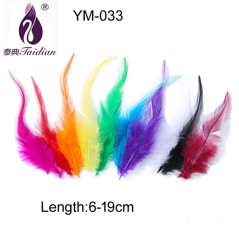 YM-033 Colored Feathers coloful Feather plumes 6-19cm red black pink