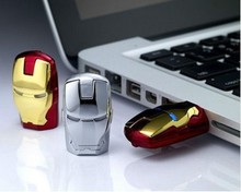 Gadget Iron Man Flash Drive With LED Light Real Capacity 1GB/2GB/4GB/8GB/16GB/32GB/64GB USB Flash Drive With Free Shipping