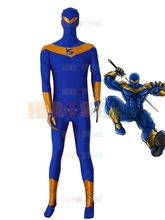 2015 newest Knight Seeker Costume fullbody halloween cosplay spandex Blue mens Superhero costume show zentai suit free shipping