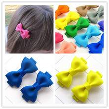 2pcs/lot boutique barrettes for children baby girls mini ribbon hair clip bows for girls hairpins accessories Hairgrips headwear
