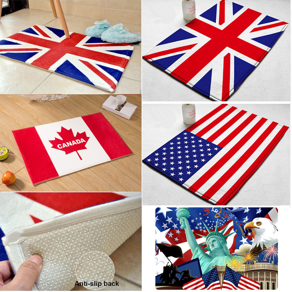 Fashion Front Entrance Door Mat Soft Warm the Union Flag USA Flag