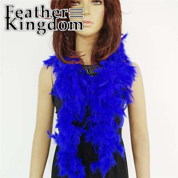 royal blue turkey feather boa