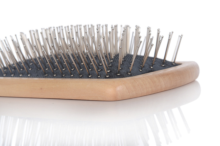Hot Sale New Wooden Handle Massage Hair Brush With Metal Pins