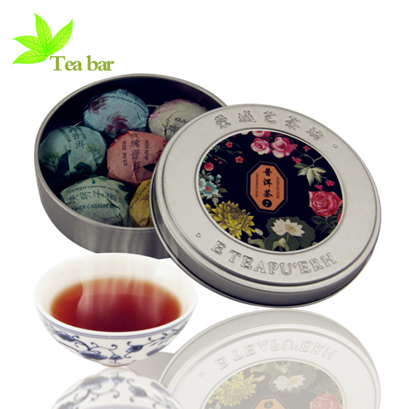 puer Chinese Organic Natural Health Food Compressed puer tea Mini Box Seven Mix Taste Slimming Tea