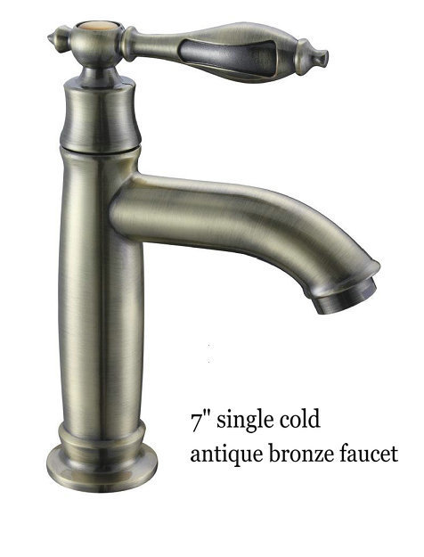 single cold faucet bronze antique operation bathroom basin kitchen brass crane