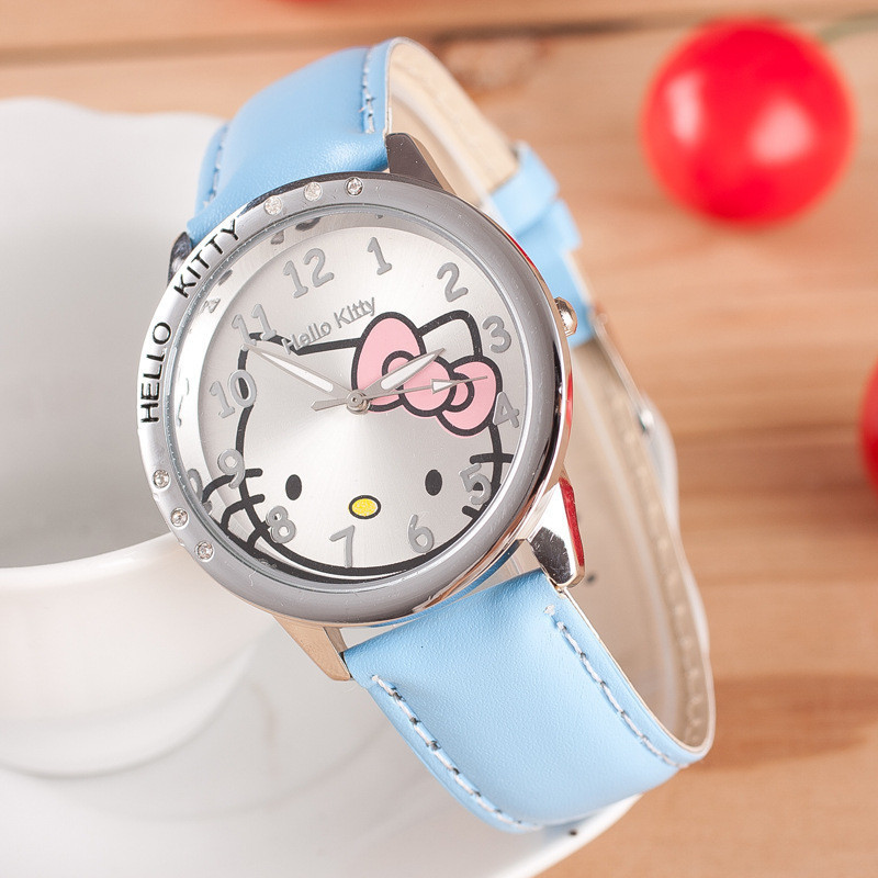 Cute Hello Kitty Cartoon Watch Fashion Children Wa...