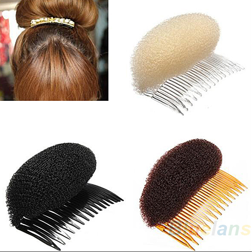 3pcs/lot Hair Styler Volume Bouffant Beehive Shaper Roller Bumpits Bump Foam On Clear Comb Xmas Accessories