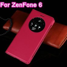 Smart View Slim Leather Case Flip Cover Battery Housing Cases For Asus ZenFone 6 A600CG Mobile