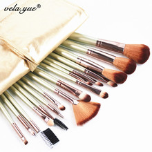 Professional Makeup Brushes Set 16pcs Cosmetic Tools Kit Synthetic Hair Anti Allergic Free Shipping