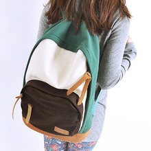 2016 Fashion Hit Color Backpack Women Handmade Canvas Schoolbags Backpack for Teenager Girls Mochila Rucksack Bag