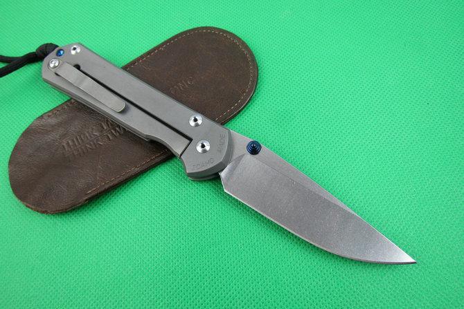 New wild Boar Chris Reeve Sebenza 21 Folding Knife KnifeD2 Blade With Stone Wash TC4 Titanium