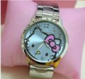 HelloKitty Clock Women Dress Watch Hello Kitty Cartoon Watches Stainless Steel Watch Women Rhinestone Watches kids