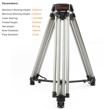 RHINO Z-XN-1600 Alloy aluminum Video DV camcorder film tripod 100kg bear weight with Carry Bag