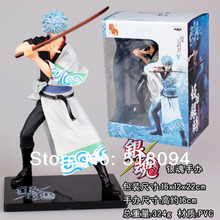 Free Shipping font b Anime b font Silver Soul Sakata Gintoki PVC Action Figure Collextion Model
