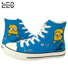 Anime Despicable Me Minion Men’s Women’s Graffiti Canvas Shoes Cartoon Animation Minions Designer Shoes Men Women Luxury 2016