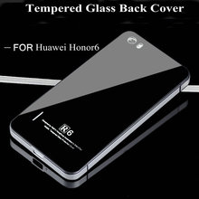 Huawei Honor 6 case,Tempered Glass back cover case Ultrathin Metal Toughened glass back cover phone case for Meizu MX4