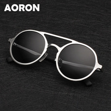 Top Grade Aluminum Magnesium Polarized Teashade Round Sunglasses Men’s Driving Outdoor Sun Glasses Retro Eyewear oculos 2016