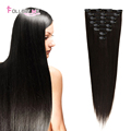 Remy Clip In Human Hair Extensions 1B Peruvian Clip In Hair Extensions Follow Me Straight Peruvian