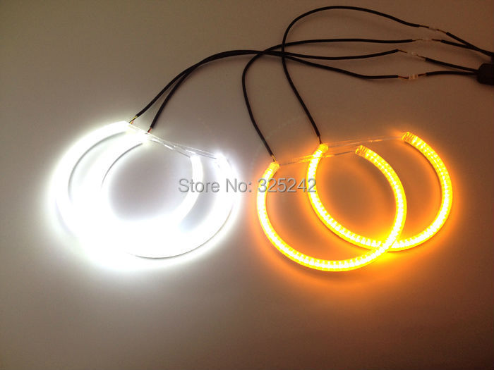 Switchback LED Angel Eyes Halo Rings Kit For BMW E46 Non projector(24)