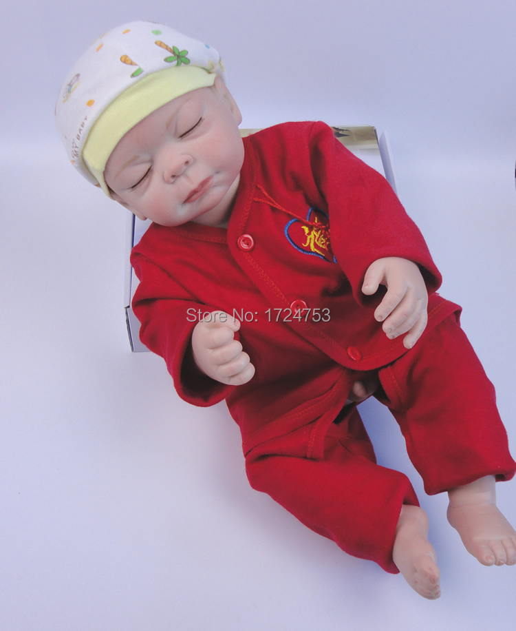 Promotion! 23 inch Handmade Hobbies Reborn Baby Boy Dolls collectable doll Soft Silicone Real Baby Doll Lifelike sleeping Toys