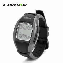 Estilo deportivo Digital 5.3 KHz Wireless calorías Monitor del ritmo cardíaco del contraluz reloj de pulsera – negro ( 1 x CR2032 )