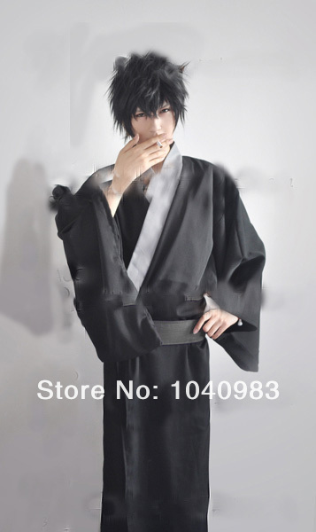 Gintama Silver Soul Hasegawa Taizou Cosplay Costume Red Kimono Free Shipping