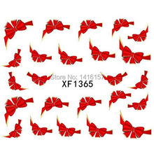 Min order is 10 mix order Water Transfer Nail Art Sticker Decal Beauty Cute Red Bows