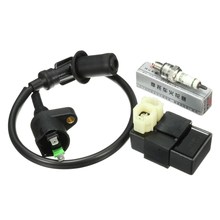 Ignition Coil + AC CDI Box + For Spark Plug For GY6 50cc 125cc 150cc Scooter ATV