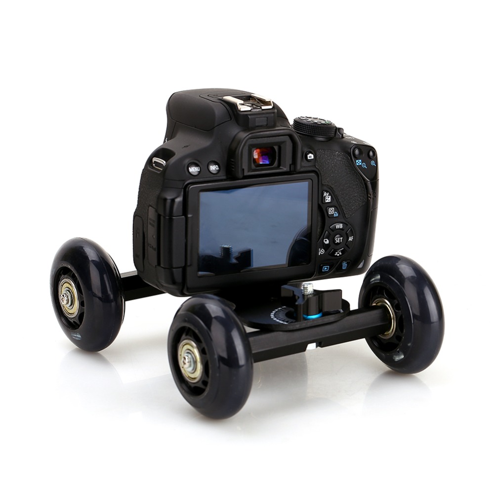 Black Desktop DSLR Truck Slider Skater Wheel Table Dolly Slider Kit Dslr Dolly Camera Car For Video Camera DSLR Accessories Black Desktop DSLR Truck Slider Skater Wheel Table Dolly Slider Kit Dslr Dolly Camera Car For Video Camera DSLR Accessories