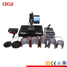 free shipping 8 in 1 T-shirt/mugs/caps/plates printing machine,t shirt heat press machine
