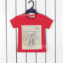 2016 summer style luxury brand children’s clothing for babyboys and girls short sleeve t-shirt cotton t-shirt kids tops printing