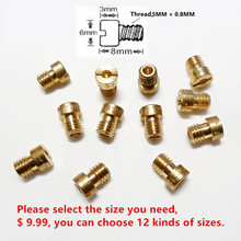 (12 main jet $ 9.99 & free shipping) Keihin carburetor CVK PE PZ main injectors Nozzle CB CG GY6 motorcycle engine applicable