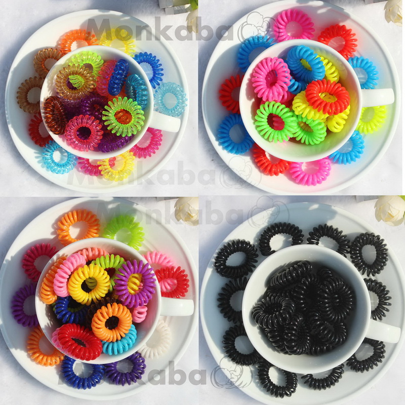 Korea Hot candy-colored hair rope wholesale telephone wire hair band / Hair Accessories
