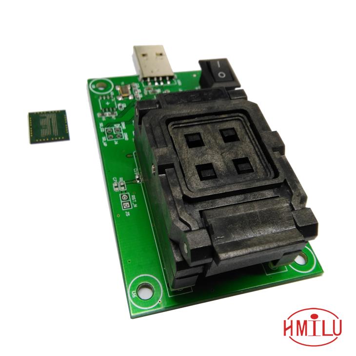 eMCP162 BGA186 Socket/adapter with clamshell programming adapter USB HDD flash memory mobile tablet data recovery socket