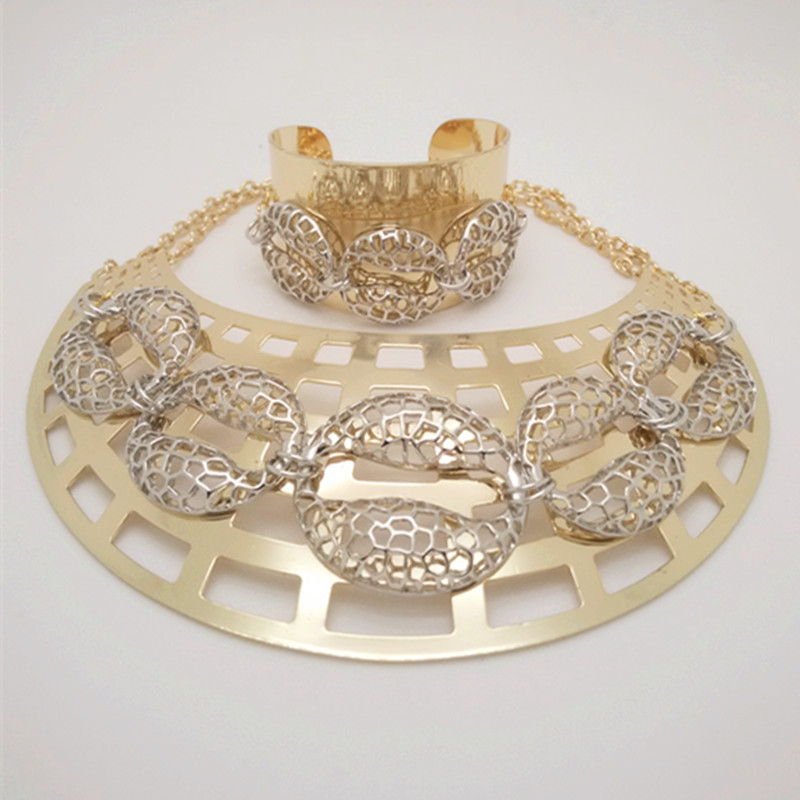 Wholesale 2016 new jewelry sets Dubai Gold Jewelry Big 18K Plated Fashion Nigerian Wedding ...