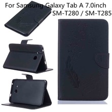 Embossing Flower Premium PU Leather Flip Wallet Pouch Stand Credit Card ID Holder Case for Samsung GALAXY Tab A 7.0inch SM-T280