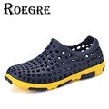 ROEGRE Summer Beach Men s Sandals Breathable Comfortable Clog Shoes Casual Outdoor Slippers Shoes Grey White