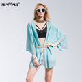 FROMMAZZ Women Summer Blouse Shirts Fashion Floral Printed Half Sleeve Casual Beach Boho Kimono Cardigan Tops