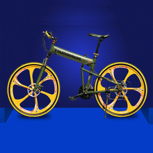 Free shipping 26″ Folding Mountain Bike Bicycle Aluminium Alloy 21Speed Sport Wheel, One wheel bike,Full Shockingproof Frames