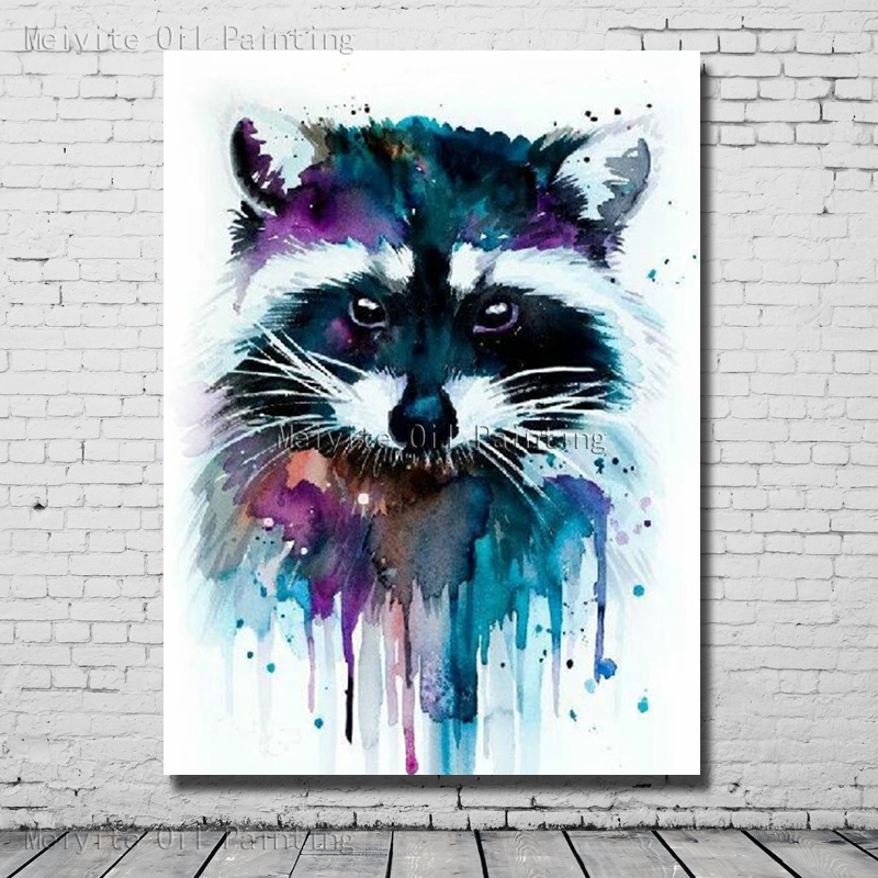 1 Peices Handpainted Oil Painting Abstract Cat Wall Art Painting On Canvas Wall Pictures For Bedroom Decor no Framed Art