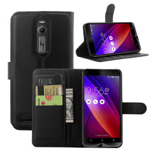Luxury Wallet Leather Flip Case Cover For Asus Zenfone 2 ZE551ML ZE550ML Cell Phone Case Back