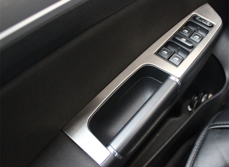 High quality 4 pcs stainless steel Volkswagen vw 2014 2015 Polo accessories glass elevator decoration armrest