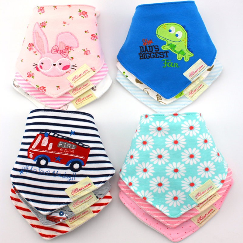 45 Pattern Cute Cotton Baby Towel Toddler Newborn Triangle Scarf Babero Girls Feeding Smock Infant bibs