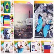 Doogee DG280 Case Eiffel Tower Butterfly pu leather Wallet case Cover For 4 5 DOOGEE LEO