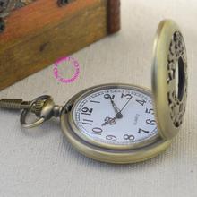 fashion quartz pocket watch man alice in wonderland rabbit cat men vintage fob watches retro new