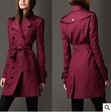 women winter coat New winter Europe and double-breasted long coat coat Slim coat female free shipping
