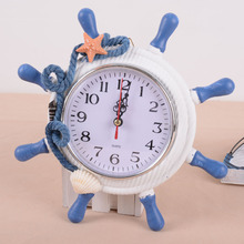 K2624 ZH91AB Mediterranean wall clock, wooden clock do old vintage fashion, watches and clocks