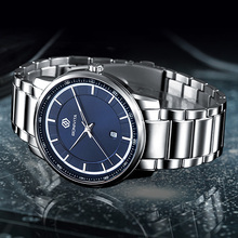 Bonivita men high quality watch classic fashion quartz stainless wristwatch with calendar business watches men women watch