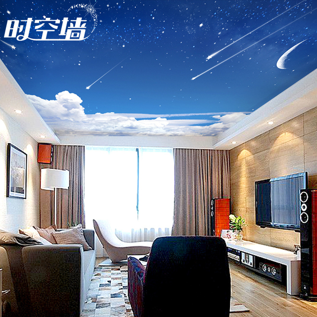 Aliexpress.com: kaufen sie 3d wand papier decke tapete raum zeit ...
