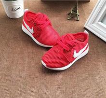 2016 New Arrival Children Shoes For Boys & Girls Mesh Sports Sneakers Soft Bottom red Blue black For Little Kids Euro Size 21-25